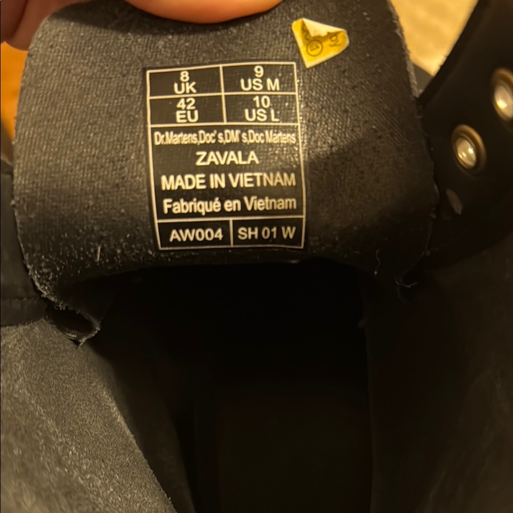 Dr. Martens Black Leather Combat Boots - Picture 5 of 5
